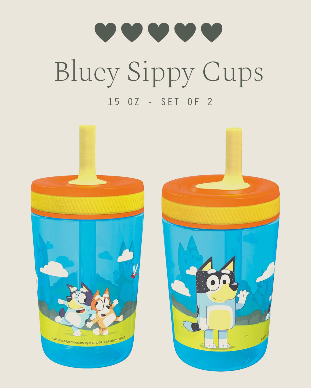 Bluey Sippy Cups